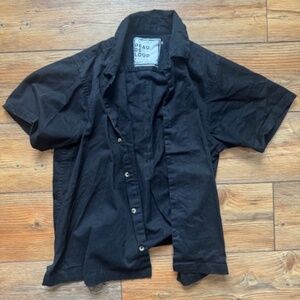 Peau De Loup Short Sleeve Button Up (Size 10)